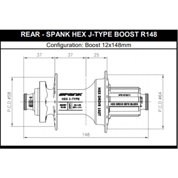 Moyeu Arrière SPANK HEX DRIVE 102T 12x148 Mm Boost 32 Trous E-Plus Shimano MicroSpline Violet 4 Moyeu Arrière SPANK HEX DRIVE 102T 12x148 Mm Boost 32 Trous E-Plus Shimano MicroSpline Violet – Image 2